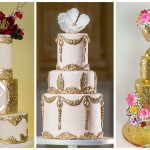 20+ Magnificent Gold Wedding Cakes