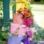 Colorful Tiered Wedding Cake