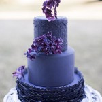 Deep Purple Wedding Cake