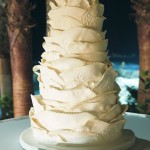 Elegant Ruffle Wedding Cake Design