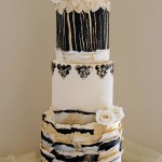 Elegant Torn Paper Wedding Cake