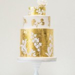 Gold Wedding Cake by Rosalind Miller