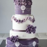 Gorgeous Purple and White Cake