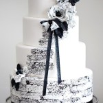 Handwritten Script Wedding Cake