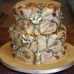 Incredible Copper and Gold Tree of Life Cake