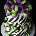 Lime Green and Purple Cake