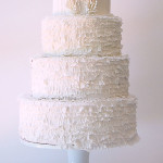 Maggie Austin LaBaugh, from maggieaustincake.com The draped ruffles of this four-tiered cake mimic the ruffles of a wedding gown