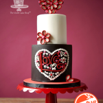 Modern Love Heart Cake