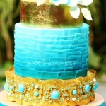 Pastel de Bodas Color Aqua