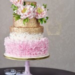 Pretty Peony Ruffle Cake