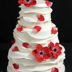 Red White Black Wedding Cake