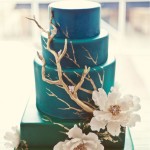 Turquoise Ombre Wedding Cake