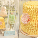 Yellow Ruffle Wedding Cake