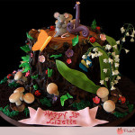 1st Birthday Tree Stump Cake