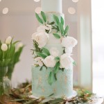 Beautiful Mint Wedding Cake