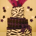 Black Zebra Stripe Watermarked Cake