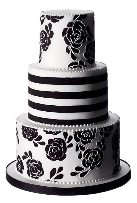 Hot Pink and Black Wedding Cake - Decorated Cake by - CakesDecor