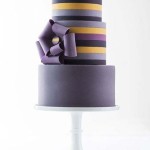 Bold Colored Striped Purple Cake