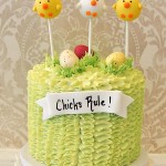 Cute Easter Chick Cake Pops Ruffled Cake