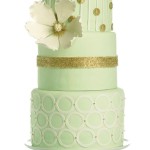 Mint and Gold Wedding Cake