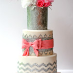 Nautical Chevron Cake