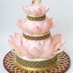 Pink Lotus Wedding Cake