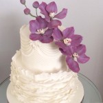 Pretty Cake with Purple Flowers