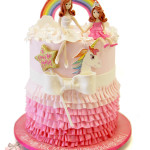 Princess Ruffle Rainbow Cake