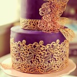 Purple Cake with Beautiful Laces