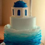 Santorini Island Cake