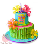 Tiki Birthday Cake