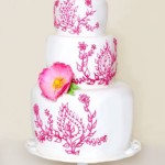 Vibrant Pink Henna Patterned Cake