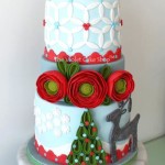 Artistic Christmas Cake