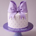 Beautiful Birthday Cake with Ribbon