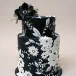 Black and White Wedding Cake