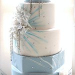 Blue and White cake