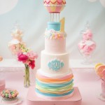 Carried Away Hot Air Balloon Birthday Party Cake