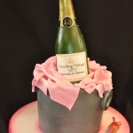 Champagne Bottle in a Bucket Cake