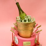 Champagne Gold Bucket Cake