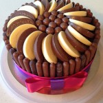 Chocolate cola cake with Terry's chocolate orange and cadburys fingers