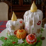 Christmas Cake Candles