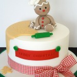 Christmas Cake with very Cute Topper