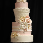 Custom Ruffled Wedding Cake