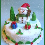 Cute Snowman Cake