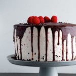 Dark Chocolate Raspberry Buttercream Cake