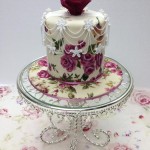 Hand Painted Fabric Rose Cake