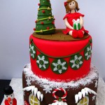 Happy Little Girl Christmas Cake