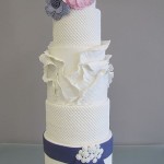 Lovely Ruffle Wedding Cake