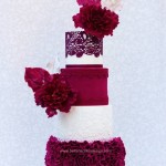 Maroon Bellaria Cake Design