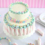 Marshmallow-Candy Swirl Cake